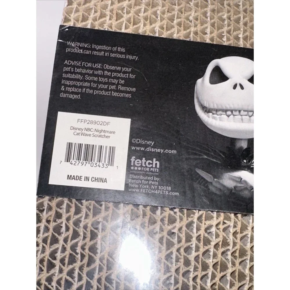 Nightmare Before Christmas Halloween Corrugate Wave Cat Scratcher NEW
